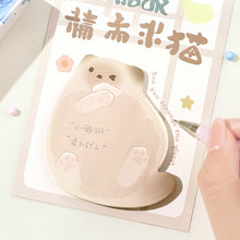 Load image into Gallery viewer, Kawaii Easy Peel & Stick Notes Creative Cute Cat Memo Pads Student Reward Stickers Reminder Bookmark Stickers Office Study Supplies