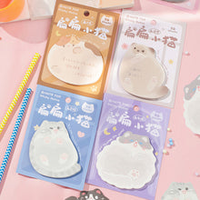 Load image into Gallery viewer, Kawaii Easy Peel & Stick Notes Creative Cute Cat Memo Pads Student Reward Stickers Reminder Bookmark Stickers Office Study Supplies