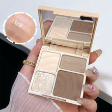 Load image into Gallery viewer, Natural Face Highlight Shadow Makeup Matte Fine Glitter 4-color palette Silhouette Nose Shadow Makeup Palettes Face Brightening