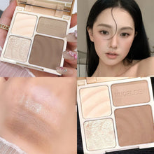 Load image into Gallery viewer, Natural Face Highlight Shadow Makeup Matte Fine Glitter 4-color palette Silhouette Nose Shadow Makeup Palettes Face Brightening