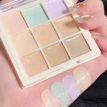 Load image into Gallery viewer, 9 Colors Face Concealer Highlighter Spotty Acne Print Dark Eye Circles Tear Gap Brightening Skin Tone Long-lasting