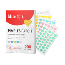 Load image into Gallery viewer, 200Pcs Repair Acne Patches Fade Blemishes Pimple Marks Closed Acne Blemishes Hydrocolloid Star Heart Shaped Cover Acne Pimple Patch
