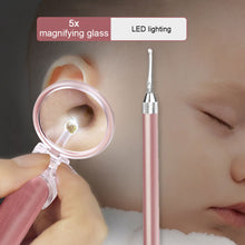 Load image into Gallery viewer, Baby Ear Cleaner Spoon Ear Digger LED Flash Light Visual Children Earpick Visual Children Earpick Ear Cleaning Kit