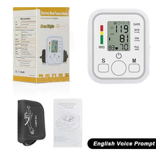 Load image into Gallery viewer, Digital Blood Pressure Monitor Arm Sphygmomanometer Heart Rate Pulse Meters Big Screen Automatic Tonometer with Cuff