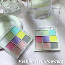 Load image into Gallery viewer, 9 Colors Solid Patting Nail Powders UV Polish Decoration Shimmer Fine Glitter Gradient Matte Pat Pat Manicure Polish Powder