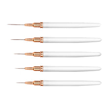 Load image into Gallery viewer, 5Pcs Nail Art Liner Nail Brush Liner DIY Painting Pen Manicure Acrylic Drawing Brush for Nails Tip Display Carving Art Painting Tool