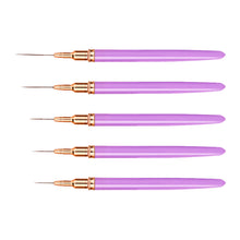 Load image into Gallery viewer, 5Pcs Nail Art Liner Nail Brush Liner DIY Painting Pen Manicure Acrylic Drawing Brush for Nails Tip Display Carving Art Painting Tool