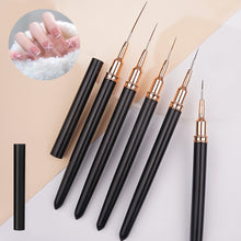 Load image into Gallery viewer, 5Pcs Nail Art Liner Nail Brush Liner DIY Painting Pen Manicure Acrylic Drawing Brush for Nails Tip Display Carving Art Painting Tool
