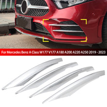 Load image into Gallery viewer, 4Pcs Car Front Fog Lamp Lights Strips Trim Cover Accessories For Mercedes Benz A Class W177 V177 A180 A200 A220 A250 2019 - 2023