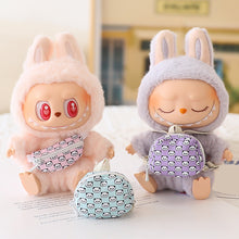 Load image into Gallery viewer, Doll Bag for 17cm Labubu BJD Plush Doll & 1/12 BJD PU Crossbody Bag Doll Accessories Mini Clothes
