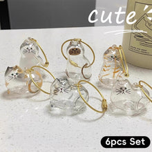 Load image into Gallery viewer, 1/6pcs Kawaii Cat Hair Storage Box Transparent Pet Hair Keepsake Pendant for Pet Memorial Healing Pendant Cat Lover Keyring Accessory