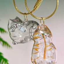 Load image into Gallery viewer, 1/6pcs Kawaii Cat Hair Storage Box Transparent Pet Hair Keepsake Pendant for Pet Memorial Healing Pendant Cat Lover Keyring Accessory