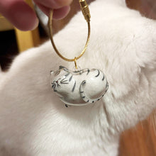 Load image into Gallery viewer, 1/6pcs Kawaii Cat Hair Storage Box Transparent Pet Hair Keepsake Pendant for Pet Memorial Healing Pendant Cat Lover Keyring Accessory