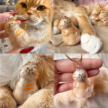 Load image into Gallery viewer, 1/6pcs Kawaii Cat Hair Storage Box Transparent Pet Hair Keepsake Pendant for Pet Memorial Healing Pendant Cat Lover Keyring Accessory