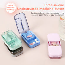 Load image into Gallery viewer, Portable Pill Organizer Box Travel Pill Case Pill Container with Compartments Pocket-Size Vitamin Storage Box Elderly Daily Pill Management