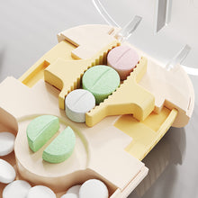 Load image into Gallery viewer, Pill Storage Box with Pill Cutter Portable Pill Organizer Health Care Travel Pill Case Eco-Friendly for Medicine Pocket-Size Vitamin Storage Box
