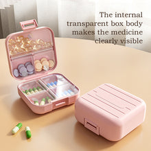 Load image into Gallery viewer, Small Pill Organizer Box with Compartments Portable Pill Case Leak-Proof Medicine Pill Dispenser Travel Elderly Daily Pill Management