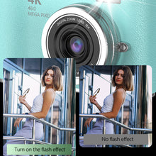 Load image into Gallery viewer, 4K CCD 8X Digital Zoom Digital Camera for Student Digital Photography Camera 2.4inch 180 Flip Screen Selfile Camera