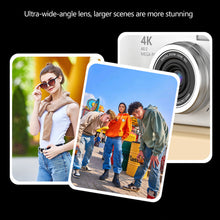 Load image into Gallery viewer, 4K CCD 8X Digital Zoom Digital Camera for Student Digital Photography Camera 2.4inch 180 Flip Screen Selfile Camera