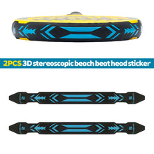 Load image into Gallery viewer, 2PCS 3D Stereoscopic Beach Patting Head Stickers With Adhesive Backing TPU Wear-Resistant Patting Head Counterweight Stickers