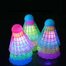 Load image into Gallery viewer, 3PCS Colorful Luminous Nylon Badminton Balls High-Elasticity Windproof Durable Outdoor Training Balls