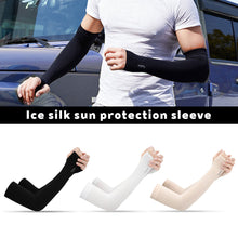 Load image into Gallery viewer, 1Pair Summer Ice Silk Sun Protection Arm Sleeves Lightweight And Breathable Outdoor Cycling Sports Sleeves