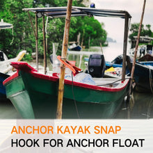 Load image into Gallery viewer, Stainless Steel Boat Anchor Clip With Paracord Kayak Canoe Clamp For Fixed Self-Locking Tension Jaw Fishing Accessory