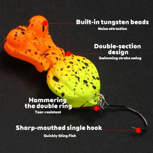 Load image into Gallery viewer, 1PC 2.9/4.2CM Lure Double-Section Micro Bait Stream Single Hook for Bass Topmouth Culter Tilapia
