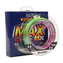 Load image into Gallery viewer, 1Roll 150M Strong PE 8-Strand Braided Colorful Fishing Line Saltwater Long Cast Lure Fishing Line