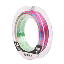 Load image into Gallery viewer, 1Roll 150M Strong PE 8-Strand Braided Colorful Fishing Line Saltwater Long Cast Lure Fishing Line