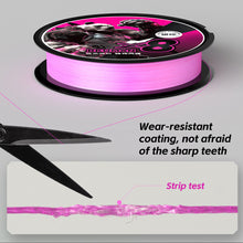 Load image into Gallery viewer, 1Roll 100M 8-Strand Smooth And Highly Tensile Pink PE Fishing Line Micro-Object Long Cast Wear-Resistant Main Line