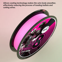 Load image into Gallery viewer, 1Roll 100M 8-Strand Smooth And Highly Tensile Pink PE Fishing Line Micro-Object Long Cast Wear-Resistant Main Line