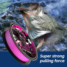 Load image into Gallery viewer, 1Roll 100M 8-Strand Smooth And Highly Tensile Pink PE Fishing Line Micro-Object Long Cast Wear-Resistant Main Line