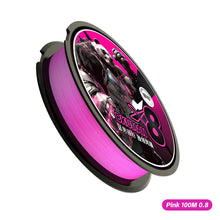 Load image into Gallery viewer, 1Roll 100M 8-Strand Smooth And Highly Tensile Pink PE Fishing Line Micro-Object Long Cast Wear-Resistant Main Line