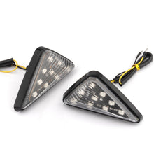Load image into Gallery viewer, 2Pcs Motorcycle Turn Signal Lights Triangle Indicator Blinker Side Lights Motorbikes Yellow For Kawasaki Yamaha Honda Suzuki