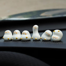 Load image into Gallery viewer, 3/6Pcs Car Rearview Mirror Decoration Center Console Small Cute Duck Doll Resin Ornament Auto Interior Accessories