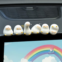 Load image into Gallery viewer, 3/6Pcs Car Rearview Mirror Decoration Center Console Small Cute Duck Doll Resin Ornament Auto Interior Accessories