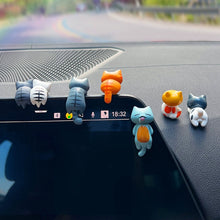 Load image into Gallery viewer, Car Center Console Small Cute Cat Doll Decoration Resin Ornament Rearview Mirror Decoration Auto Interior Accessories