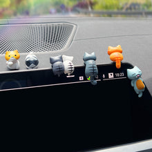 Load image into Gallery viewer, Car Center Console Small Cute Cat Doll Decoration Resin Ornament Rearview Mirror Decoration Auto Interior Accessories