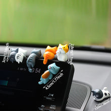 Load image into Gallery viewer, Car Center Console Small Cute Cat Doll Decoration Resin Ornament Rearview Mirror Decoration Auto Interior Accessories