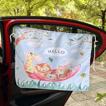 Load image into Gallery viewer, Car Cute Cartoon Window Sunshades UV Protection Sun Cover With Suction Cup Sunshade Heat Blocking Curtain