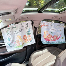Load image into Gallery viewer, Car Cute Cartoon Window Sunshades UV Protection Sun Cover With Suction Cup Sunshade Heat Blocking Curtain