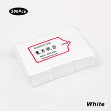 Load image into Gallery viewer, 200pcs/Pack Lint-free Nail Polish Remover Non-Woven Cotton Wipes Paper Cleaner Paper Pad Nails Polish Art Cleaning Manicure Tools