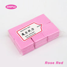 Load image into Gallery viewer, 200pcs/Pack Lint-free Nail Polish Remover Non-Woven Cotton Wipes Paper Cleaner Paper Pad Nails Polish Art Cleaning Manicure Tools