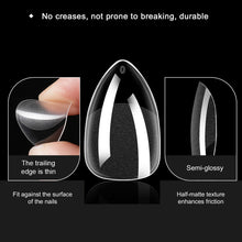Load image into Gallery viewer, 120Pcs Full Cover Soft Gel Almond Nail Tips Acrylic Half Matte French False Nail Extension Tips Nail Salon Extension Press on Nail