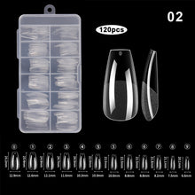 Load image into Gallery viewer, 120Pcs Full Cover Soft Gel Almond Nail Tips Acrylic Half Matte French False Nail Extension Tips Nail Salon Extension Press on Nail