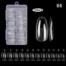 Load image into Gallery viewer, 120Pcs Full Cover Soft Gel Almond Nail Tips Acrylic Half Matte French False Nail Extension Tips Nail Salon Extension Press on Nail