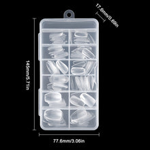 Load image into Gallery viewer, 120Pcs Full Cover Soft Gel Almond Nail Tips Acrylic Half Matte French False Nail Extension Tips Nail Salon Extension Press on Nail