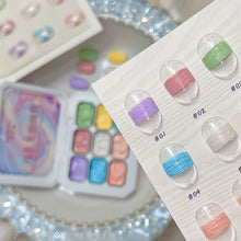 Load image into Gallery viewer, 9-Color Macaron Gypsum Painting Nail Polish Patting Glue Smudge Canned High Saturation Popular Semi-Solid Nail Polish Glue Nail