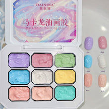 Load image into Gallery viewer, 9-Color Macaron Gypsum Painting Nail Polish Patting Glue Smudge Canned High Saturation Popular Semi-Solid Nail Polish Glue Nail